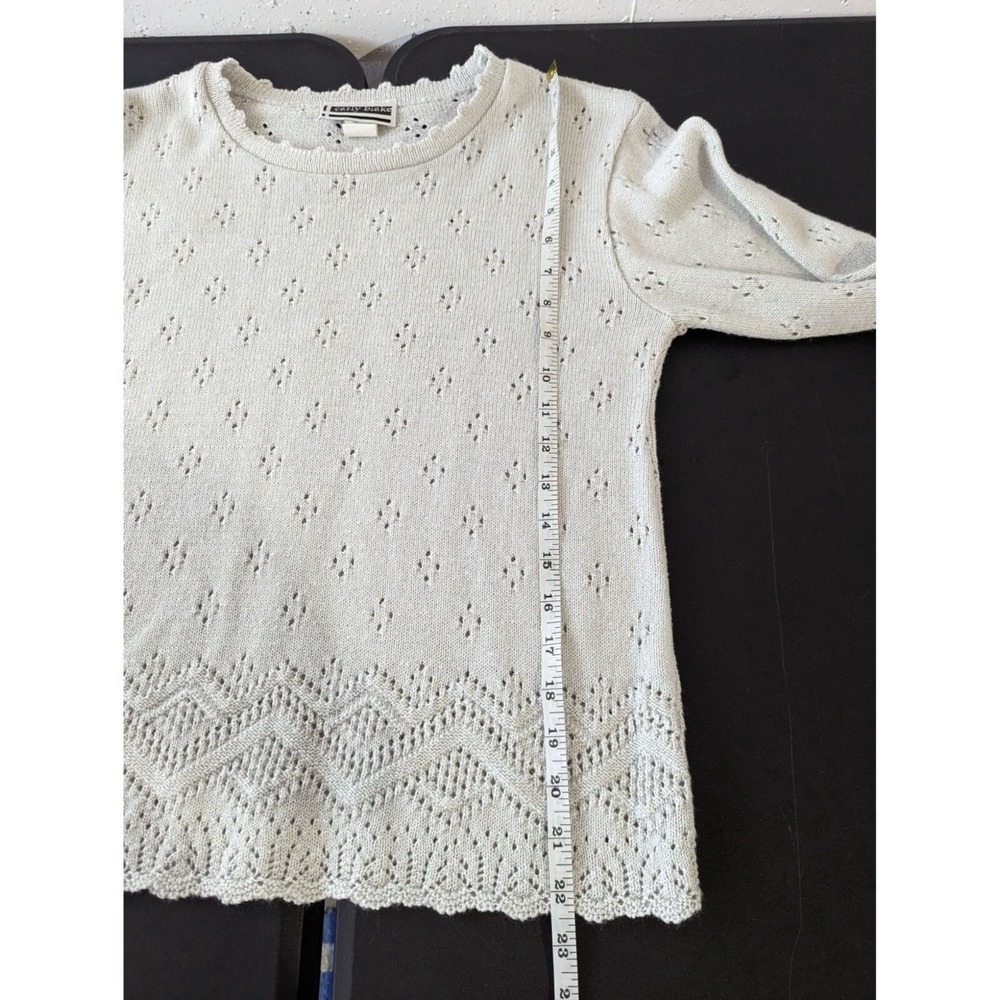 Carly Blake Womens Crochet Sweater Small Vintage 90s Coquette Soft‎ Girl Granny - Picture 8 of 8